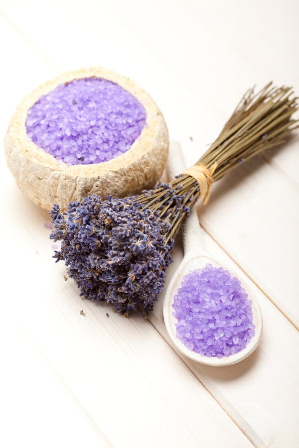 Aromatherapy Lavender Bath Salt Stock Image Image of relaxation