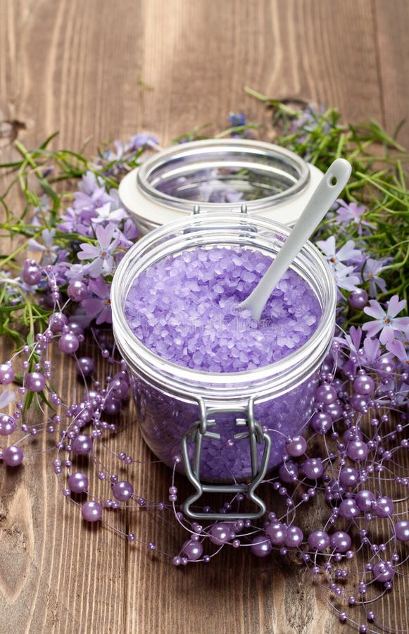 Aromatherapy Lavender Bath Salt Stock Image Image of organic