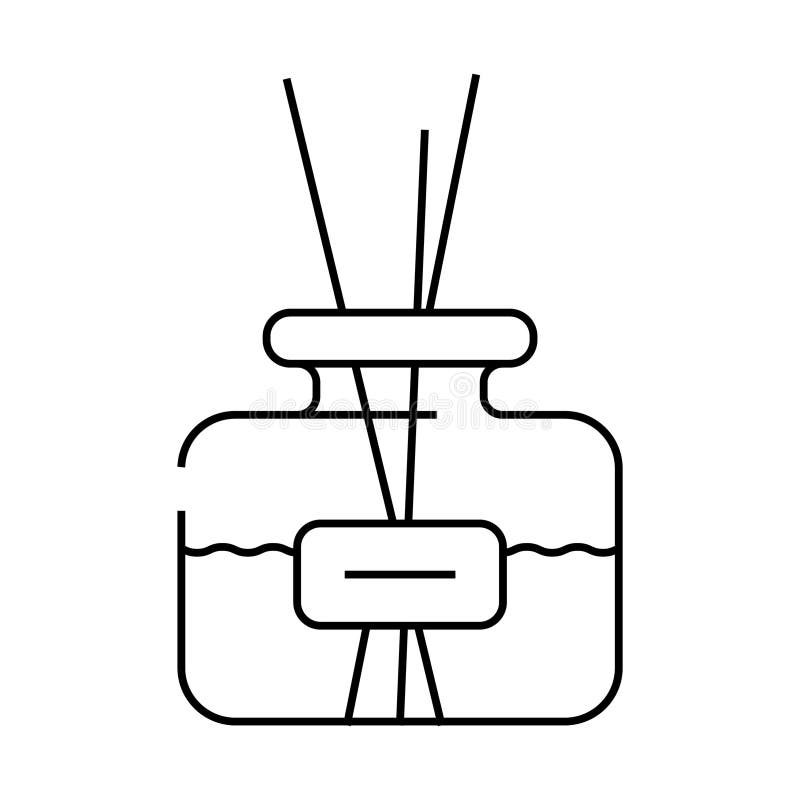 Aromatherapy therapy line icon vector illustration royalty free illustration