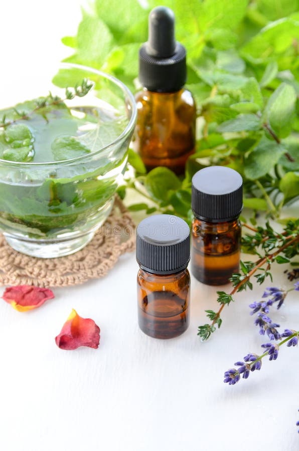 Aromatherapy Treatment With Herbs And Drink Stock Image Image of oils