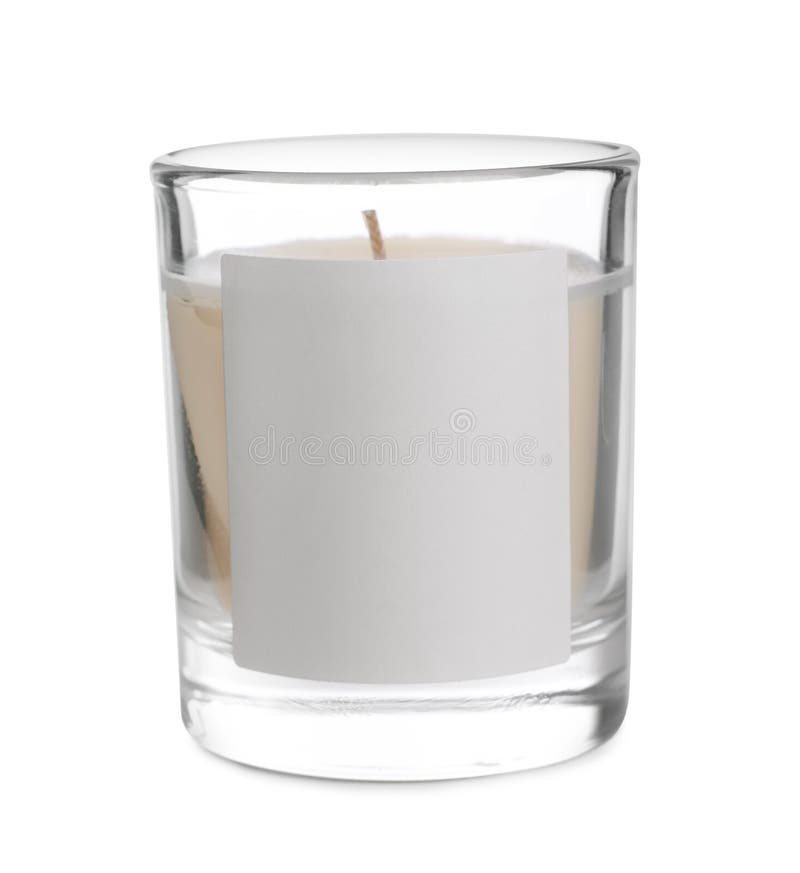 Aromatic Candle in Glass Holder Isolated Stock Image Image of