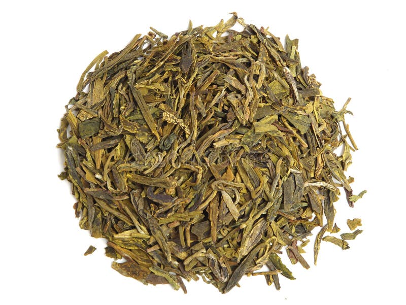 Aromatic green tea leaves stock image. Image of drinking 4853429