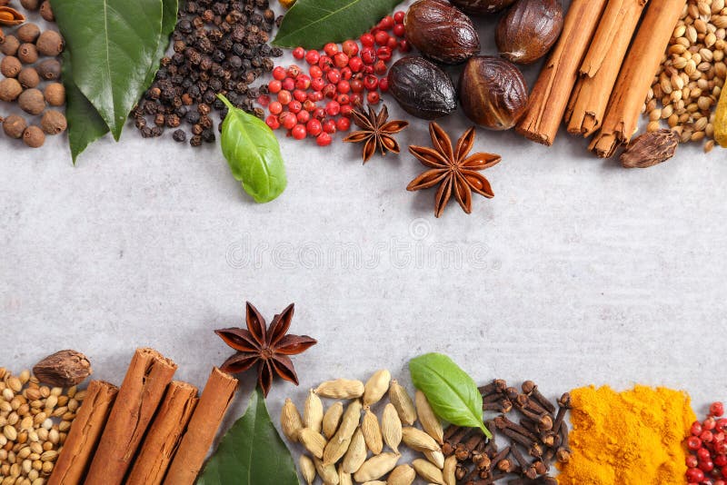 Aromatic Indian spices. stock photo. Image of ingredients - 108193814
