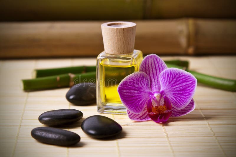 Aromatic Oil Bottle Massage Stock Image Image of closeup, abstract