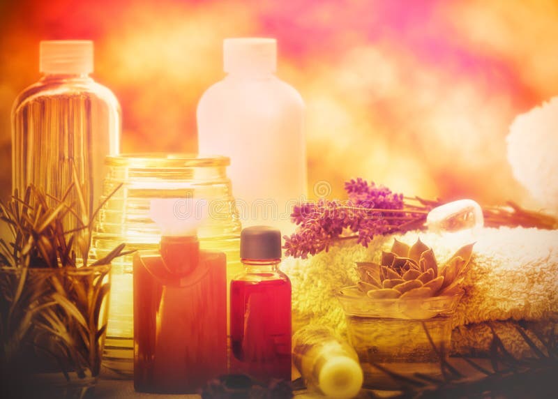 Aromatic oils and essential oil - spa treatment