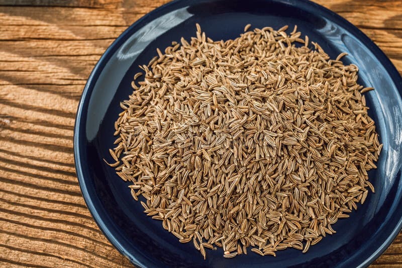 Aromatic Roman Cumin in a Small Bowl on the Table Stock Photo Image
