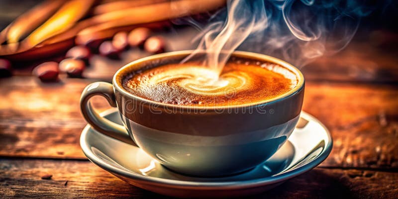 Aromatyczny poranny Brew Induge w doskonałej prostocie pojedynczego pucharu kawy ilustracji