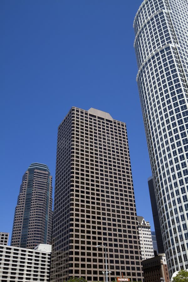 Arquitectura da cidade da baixa dos edifícios de Los Angeles imagens de stock Arquitectura da cidade da baixa dos edifícios de Los Angeles imagens de stock