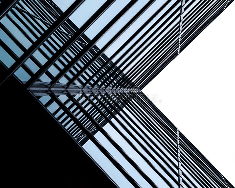 Edificio Moderno Del Detalle De La Arquitectura Con La Fachada De