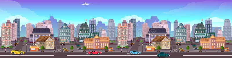 Vista do Arranha-céu da Cidade do Panamá ilustração do vetor