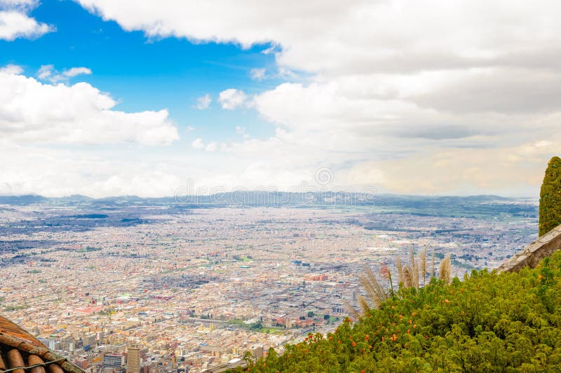 View on cityscape of Bogota from Monserrate. View on cityscape of Bogota from Monserrate