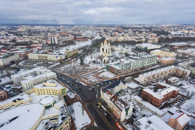 Arquitetura da cidade de Kaliningrad no inverno foto de stock Arquitetura da cidade de Kaliningrad no inverno foto de stock