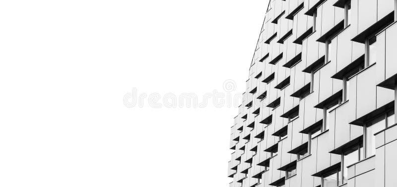 Arquitetura moderna abstrata sobre o branco foto de stock
