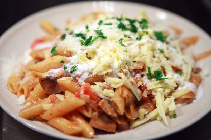 Arrabbiata makaronu penne obraz stock