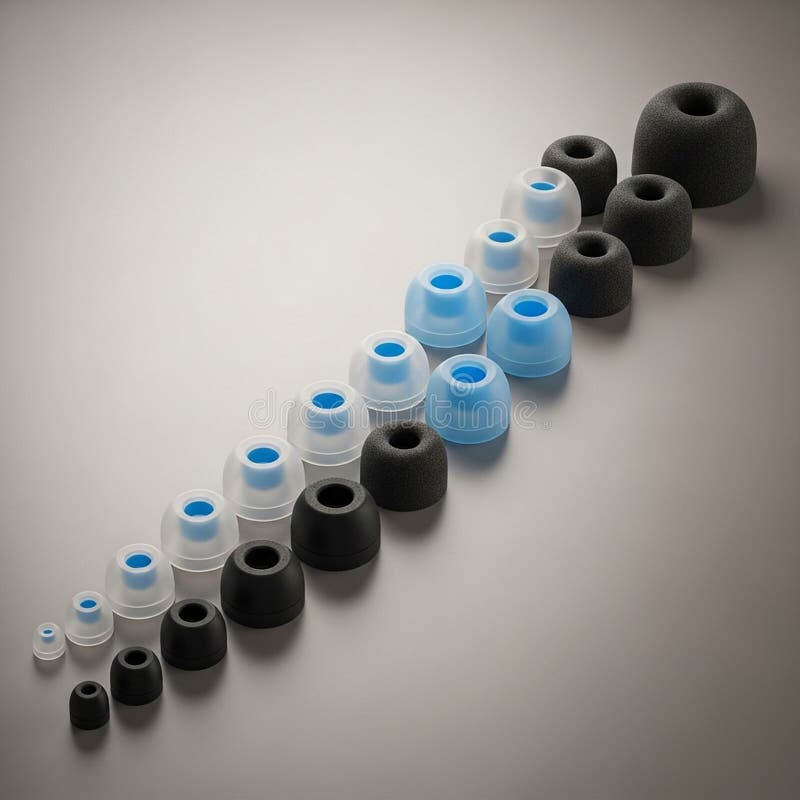 The arrangement displays a progression from small to large sizes stock illustration