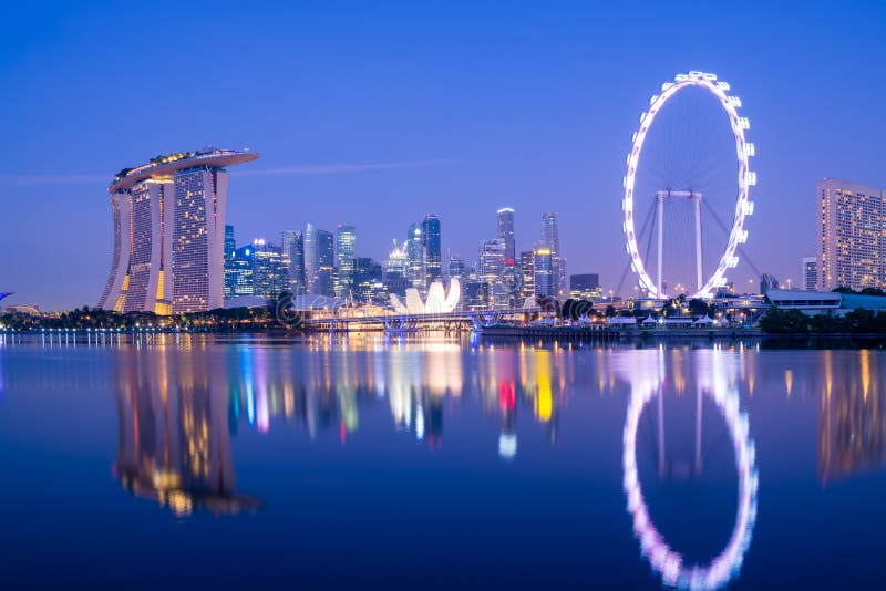 Horizonte de Singapura foto de stock royalty free