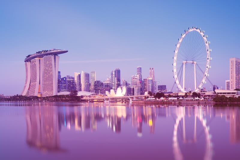 Horizonte de Singapura imagem de stock