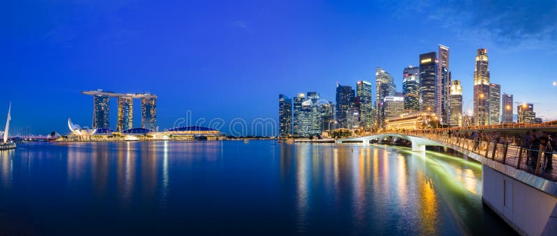 Horizonte de Singapura imagem de stock