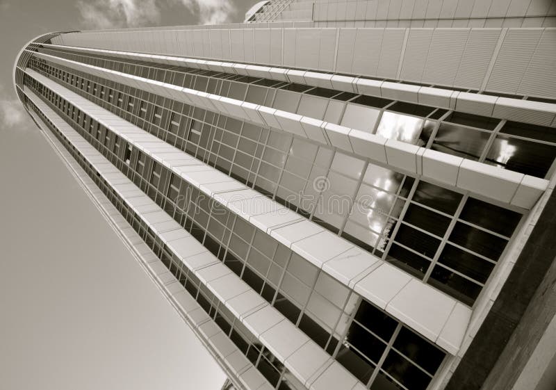 Arranha-céu Preto e Branco foto de stock royalty free