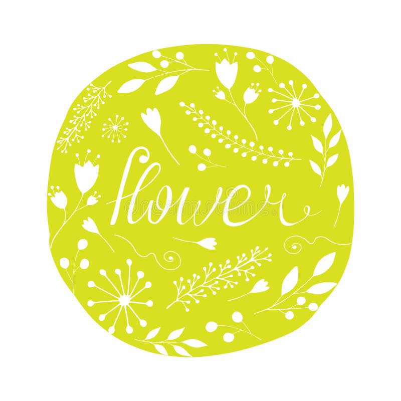 Arranjo de flor com a inscrição Ilustra??o bonito do vetor ilustração do vetor Arranjo de flor com a inscrição Ilustra??o bonito do vetor ilustração do vetor