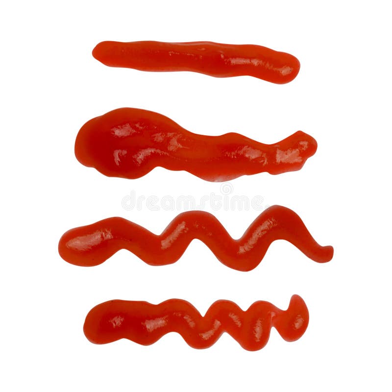 Tasty ketchup tomato sauce top view on transparent background png stock illustration