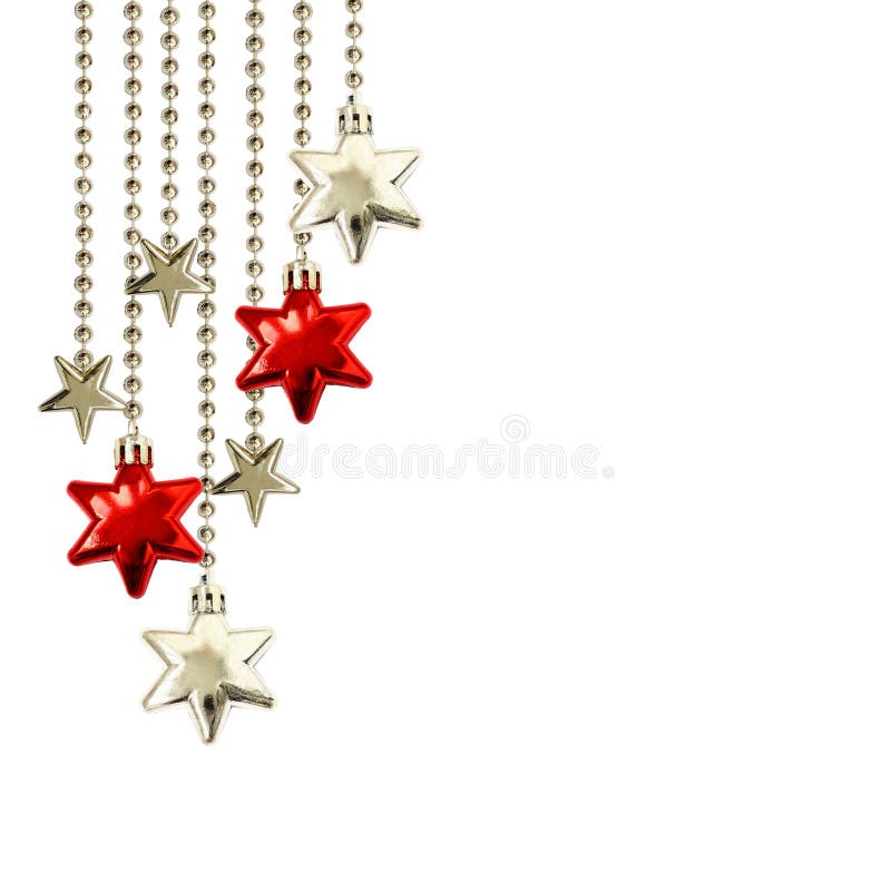Arreglo de la Navidad con las estrellas rojas de la ejecución y de plata decorativas foto de archivo libre de regalías Arreglo de la Navidad con las estrellas rojas de la ejecución y de plata decorativas foto de archivo libre de regalías