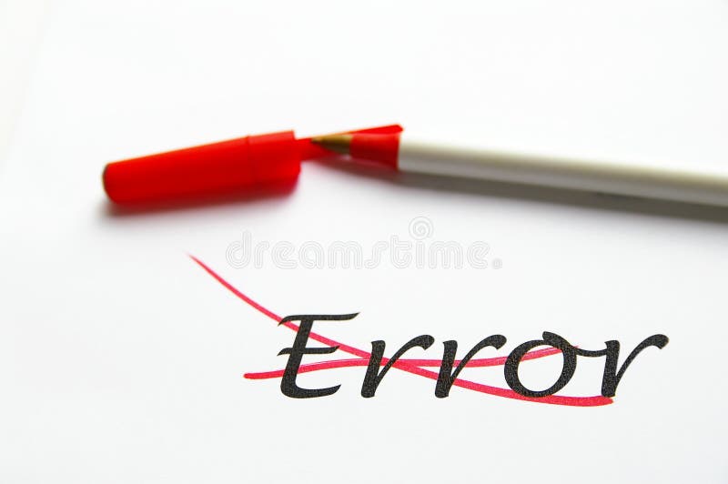 Arreglo del error imagen de archivo Arreglo del error imagen de archivo
