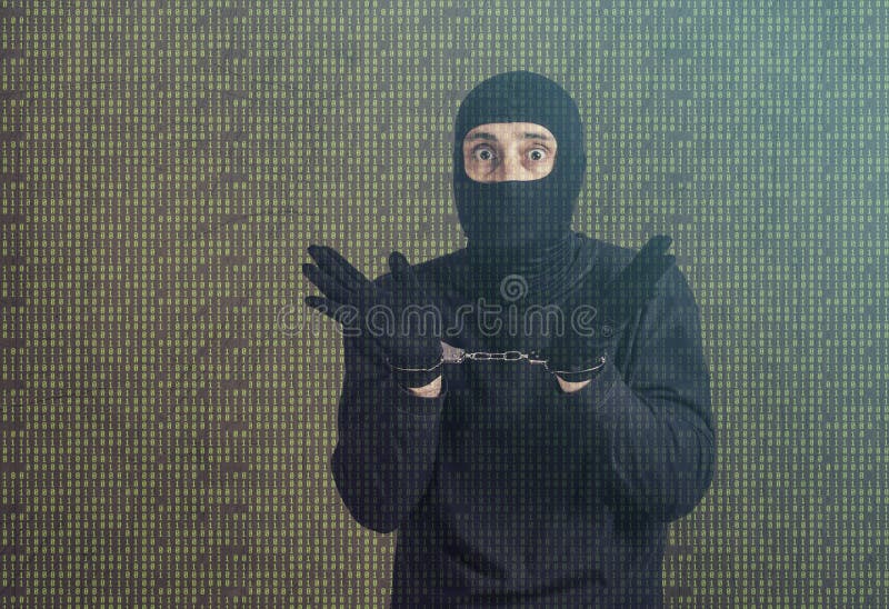 Arrested hacker royalty free stock image Arrested hacker royalty free stock image