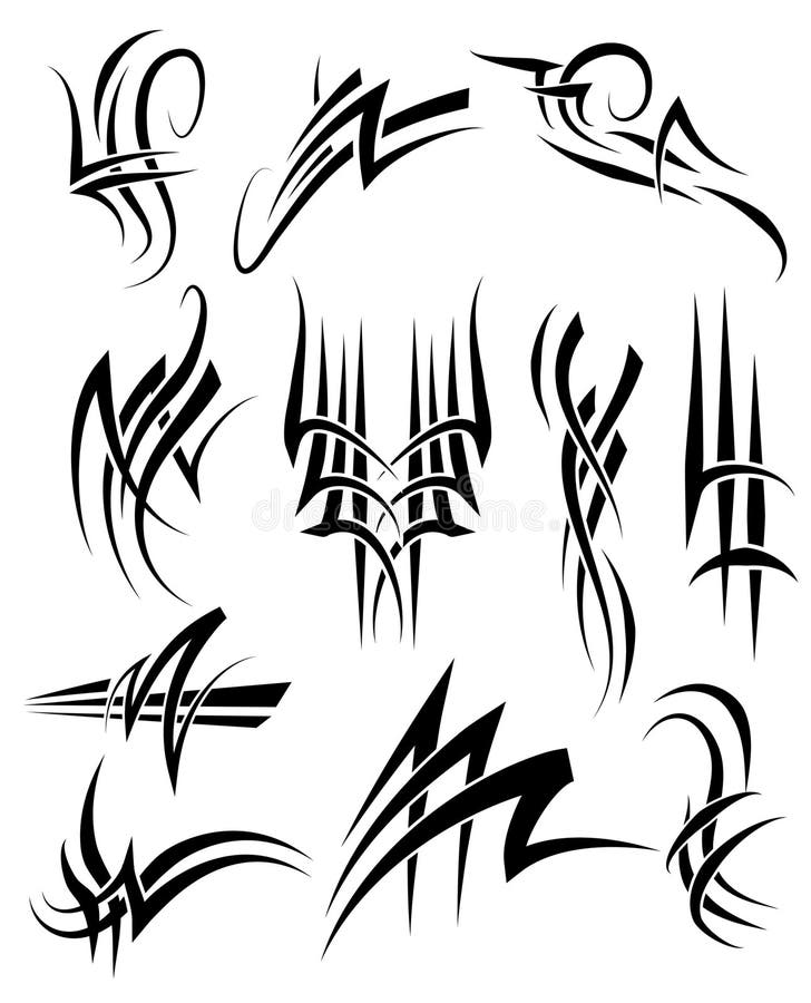 Tribal Tattoo Black Lines and swirls. Tribal Tattoo Black Lines and swirls