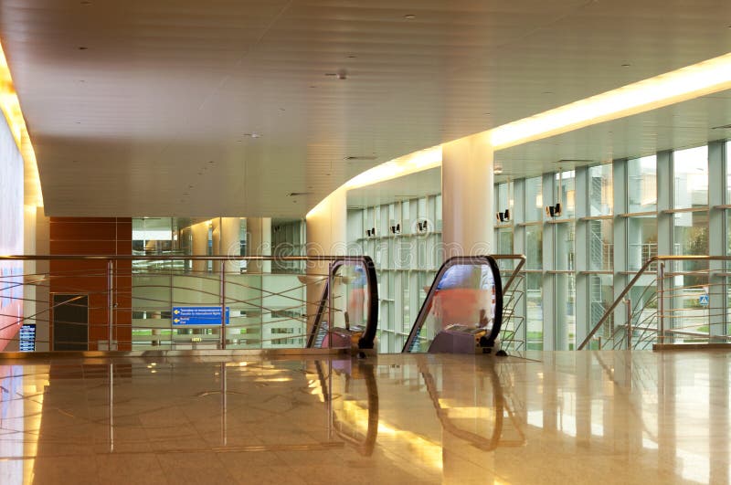 Arrival lounge of the international airport royalty free stock photo