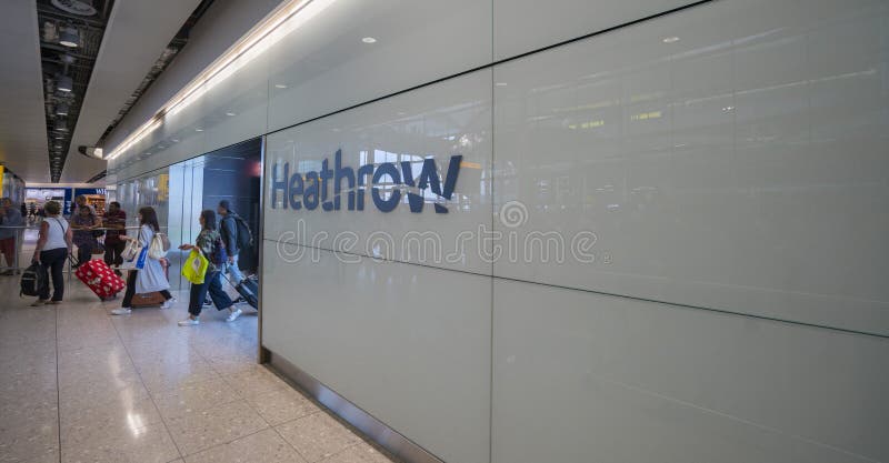 Arriving at London Heathrow Airport - LONDON, ENGLAND - SEPTEMBER 14, 2016 royalty free stock photos