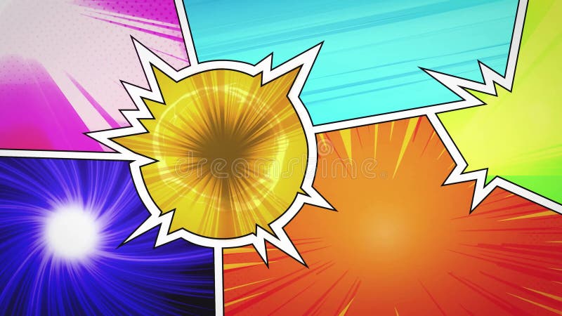 Arrière-plan de l'action de la bande dessinée avec Power Fx illustration de vecteur