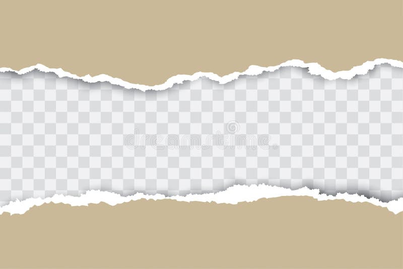 Arrière-plan de papier arraché brun avec place de transparence pour votre texte illustration stock