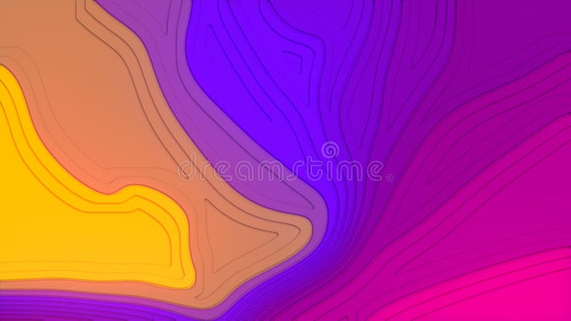Arrière-plan isométrique en rendu 3d. animation en boucle transparente numérique 4k illustration de vecteur