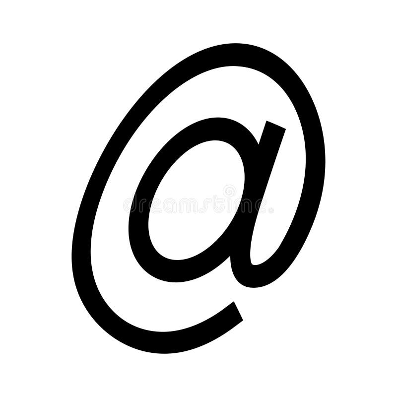 Arroba or Simple at Sign Icon Design Vector Stock Illustration -  Illustration of business, mailing: 178986721