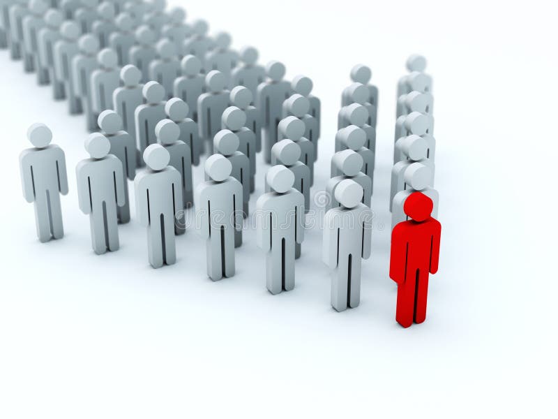 Arrow from 3d people royalty free illustration