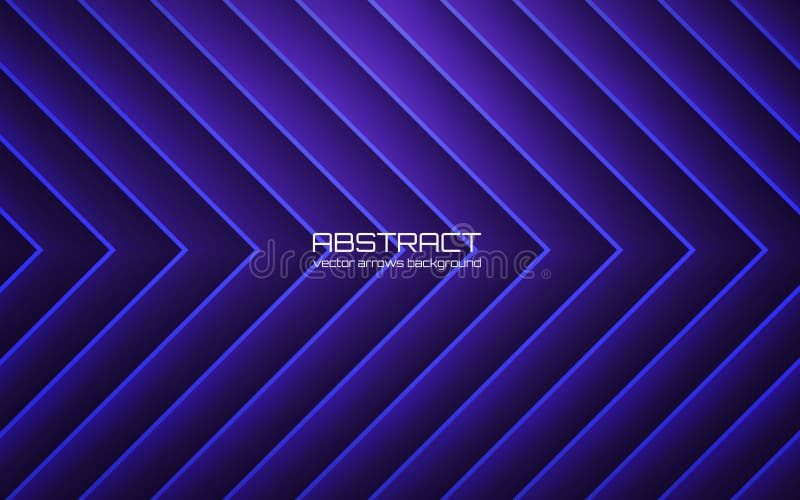 Arrow background. Abstract blue lines with neon glow and modern geometric style. Futuristic tech design. Gradient backdrop with royalty free illustration