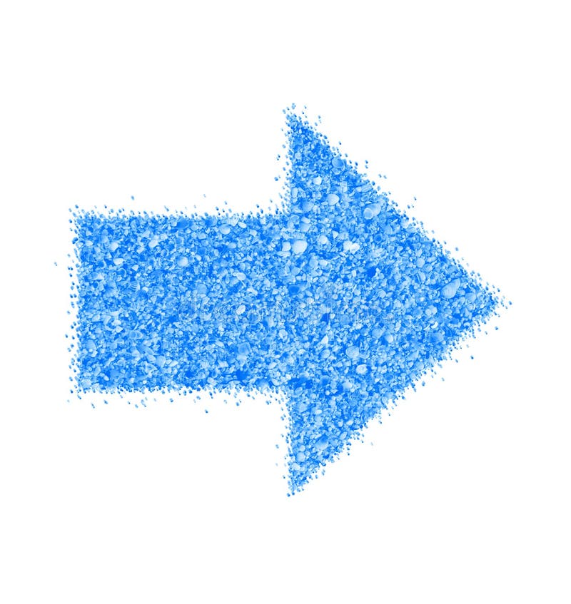 Arrow beach sand vector illustration