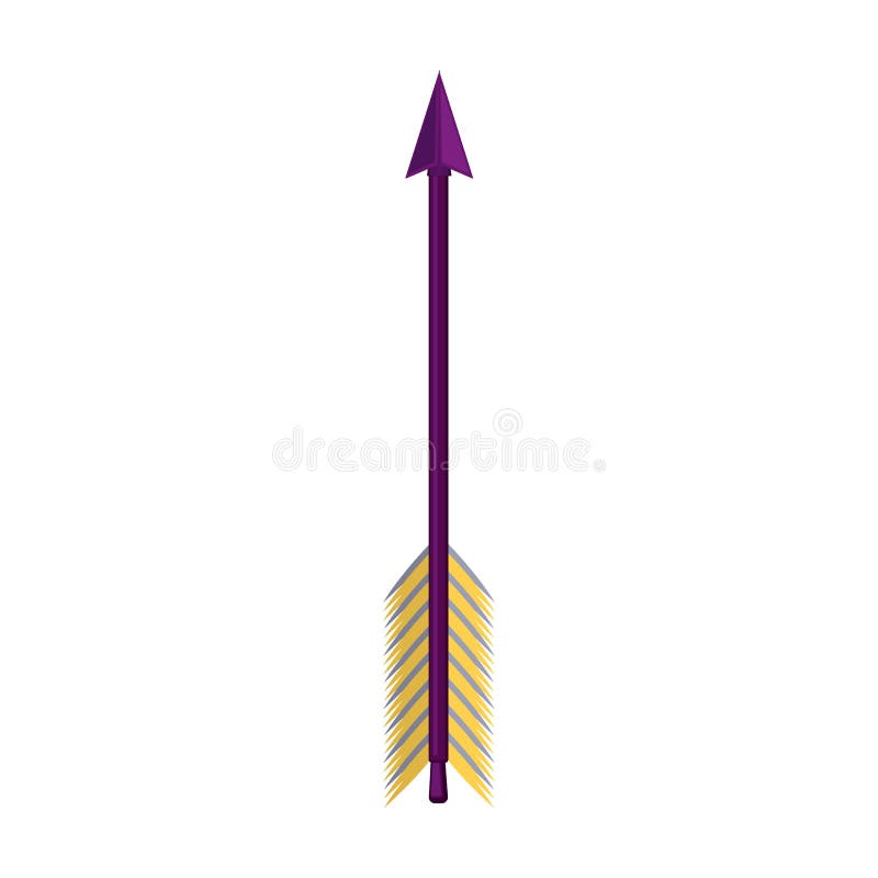 Arrow for bow vector icon. Cartoon vector icon isolated on white background arrow for bow. royalty free illustration