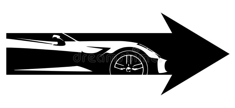 Arrow Car. Car Abstract Lines. Vector Illustration Stock Vector
