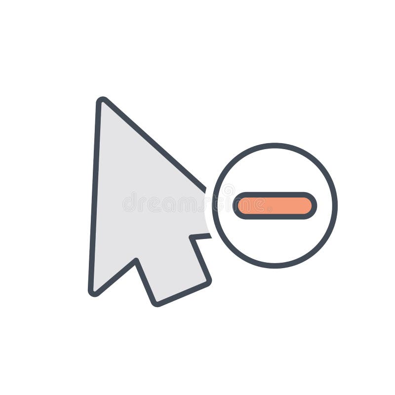 Arrow cursor mouse pointer remove selection icon royalty free illustration