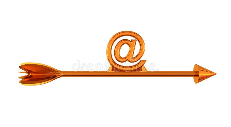 Arrow and email sign