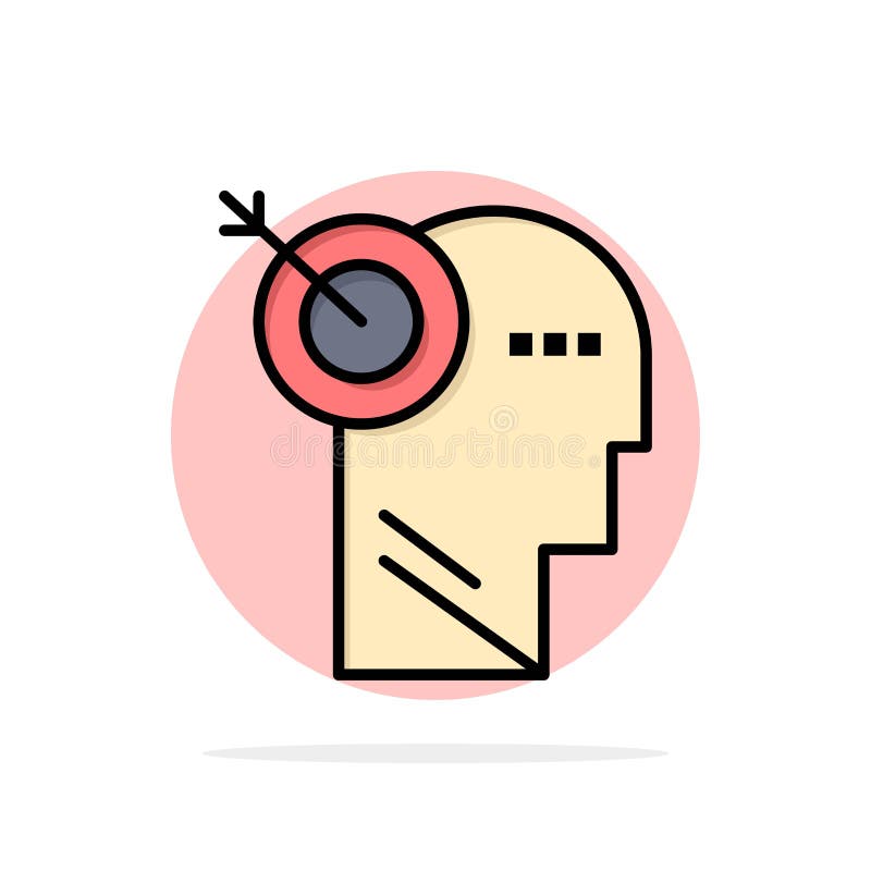 Arrow, Focus, Precision, Target Abstract Circle Background Flat color Icon