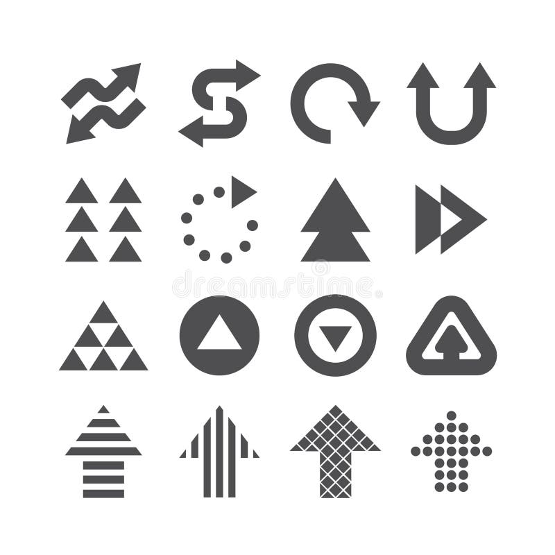 Arrow icons set vector black colour design. royalty free illustration Arrow icons set vector black colour design. royalty free illustration