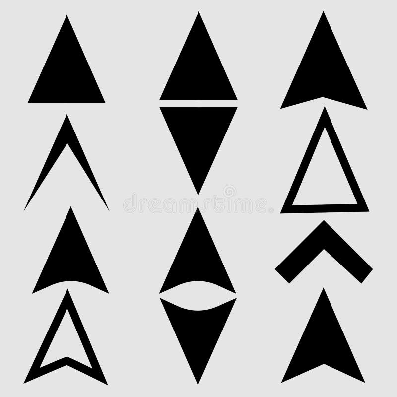 Arrow icons or vector royalty free illustration