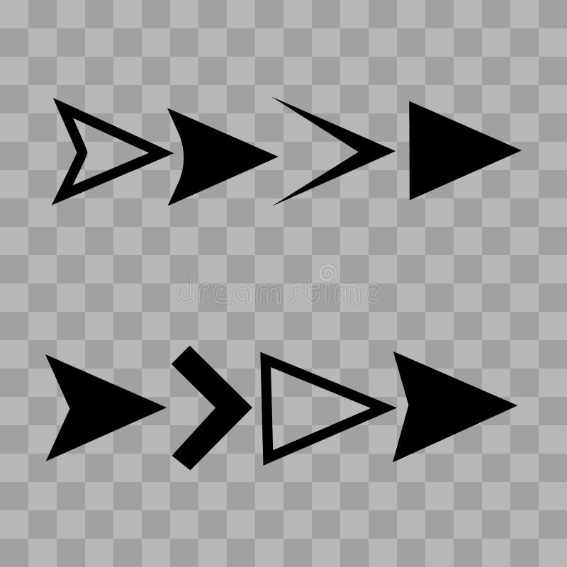 Arrow icons or vector royalty free illustration
