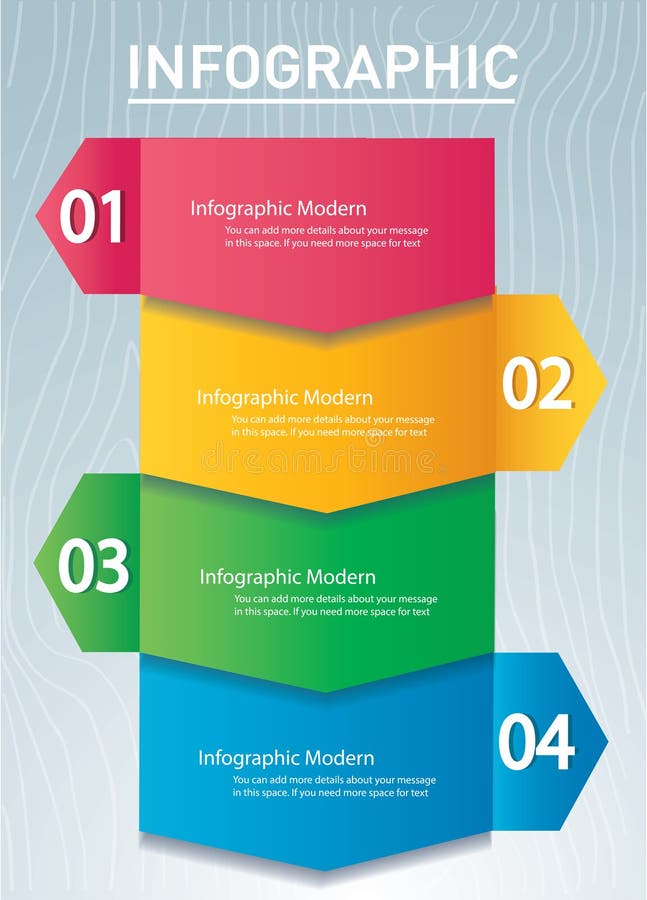 Arrow infographic concept. Vector template with 4 options, parts, stages, buttons. Can be used for web, diagram, graph, presentati royalty free illustration Arrow infographic concept. Vector template with 4 options, parts, stages, buttons. Can be used for web, diagram, graph, presentati royalty free illustration