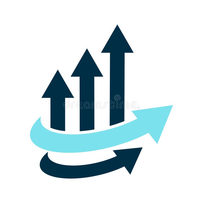 Arrow investment logo stock illustration. Illustration of identity