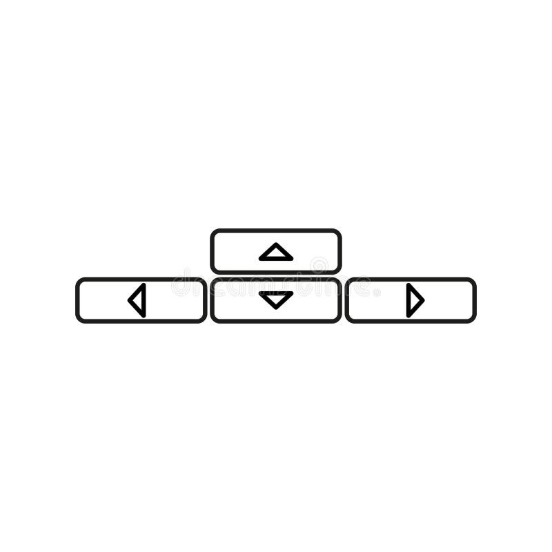 Arrow keys icon. Keyboard navigation symbol. Simple control shape. Vector design. royalty free illustration