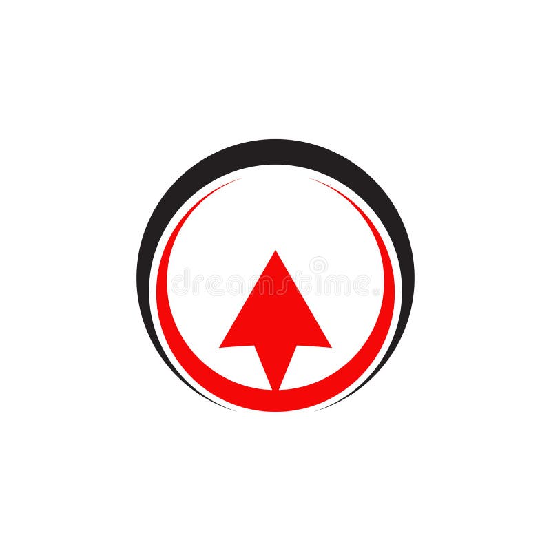 Arrow Logo Design Isolated White Background Stock Vector - Illustration ...